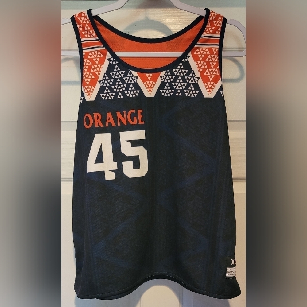 Nike Women's Syracuse Orange Reversible Lacrosse Jersey Navy White Size XL #45